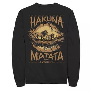 Мужской свитшот The Lion King Live Action Hakuna Matata Sunset, Black Disney, черный