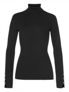 Laura Scott Черный свитер с высоким воротником