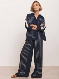 Брюки с широкими полосками Mint Velvet, Navy/Multi