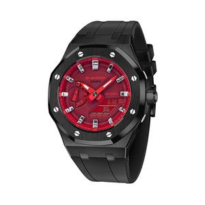 Часы Casio G-Shock Analog-Digital 2100 Series, арт. GA-2100-4A, черный/красный