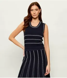 Топ cropped fit Liu Jo, темно-синий