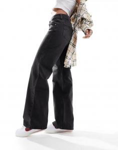 Джинсы свободного кроя Levi's Superlow черного цвета с очень заниженной талией