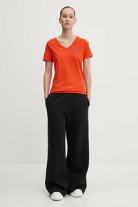 Хлопковая футболка Hugo Blue, оранжевый