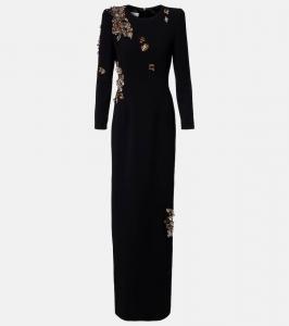 Расшитое платье Dries Van Noten, Black