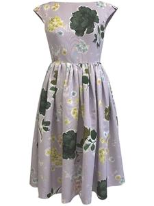 ERDEM платье миди с вырезом-лодочкой, фиолетовый