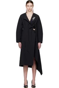 Хлопковое миди-платье с запахом Tory Burch, черный