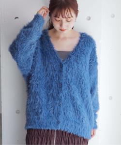 Лучший/большой кардиган из перьевой пряжи