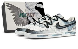 Nike Court Vision 1 с покрытием и амортизацией низкие кроссовки для скейтбординга unisex черный синий