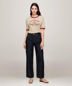 Рубашка с коротким рукавом и круглым вырезом в стиле университетской формы