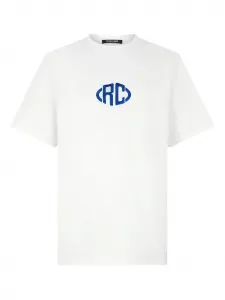 Футболка с вышитым логотипом Roberto Cavalli, белый