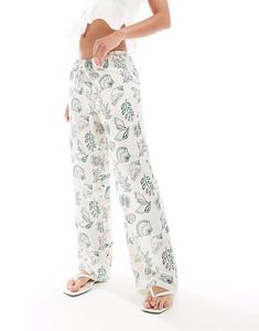 Широкие брюки Easy Belt с завязкой на талии и принтом в морском стиле Vero Moda