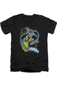 Футболка с коротким рукавом и V-образным вырезом для взрослых Batman Bat Effects Gildan, черный