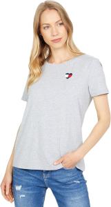 Женская футболка с круглым вырезом и логотипом Tommy Hilfiger, Stone Grey Heather Heart