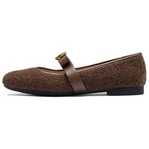 Туфли Мэри Джейн на плоской подошве женские LE SAUNDA, Brown Brf