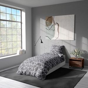 Постельное белье Soma из микрофибры 135 х 200 см, пододеяльник 135 х 200 см, наволочка 80 х 80 см, светло-серый