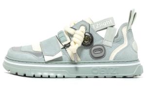 Кроссовки OETZI Skateboarding Shoes Unisex Low-top Gray-blue Spelling Beige, голубой
