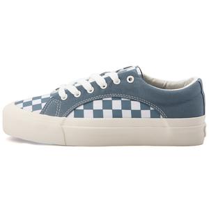 Кроссовки для скейтбординга унисекс низкие белые WANSWER, сумеречно-синие в клетку