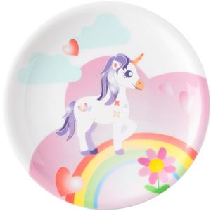Завтрачная тарелка Compact - Мой маленький единорог круглая, 19 см Seltmann Weiden, белый/мультиколор
