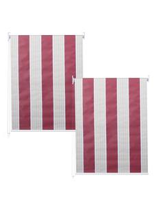 MCW Комплект из 2 рулонных штор с эффектом полного затемнения D52, красно-бело-бежевые