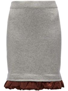 JW Anderson мини-юбка с атласной отделкой, серый