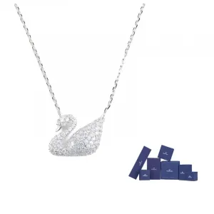 Swan Element, Rhodium Plated ожерелье женское Swarovski