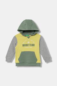 Детская хлопковая толстовка United Colors Of Benetton, зеленый