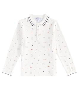 Рубашка-поло из хлопка с принтом Tartine et Chocolat, Marine