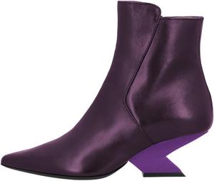 Женские модные ботильоны Maiyang с закрытым носком, боковой молнией, особым средним каблуком, для вечеринки и повседневной носки, размер 4-16 US, Purple