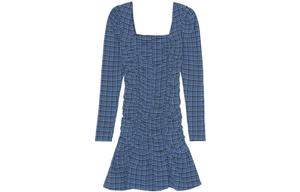 Мини-платье из пике GANNI, синее