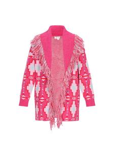 Женский кардиган цвета фуксии многоцветный IZIA