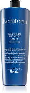 Разглаживающий шампунь Keraterm для непослушных, вьющихся волос Fanola, 1000 мл