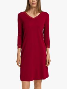 Ночная сорочка с кружевной отделкой Moments Hanro, Red Dahlia