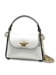 Кожаная сумка через плечо Florence, белая, примерно 19 см Florence