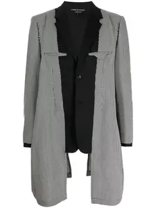 Удлиненный блейзер со вставками Comme des Garçons Homme Plus, серый