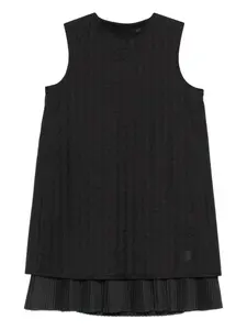 Стеганое плиссированное мини-платье Moncler, черный