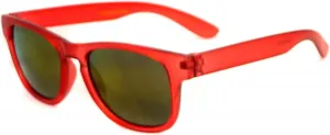 Детские солнцезащитные очки REVO с прозрачными матовыми линзами и зеркальным покрытием, для детей от 3 до 10 лет, красные MODA