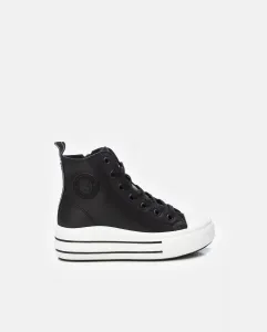 Детские кожаные кроссовки на молнии Xti, черный