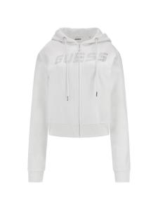 Толстовка с капюшоном на молнии GUESS, белый