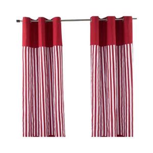 Штора Homescapesn mit Ösen breite Streifen, 117x137x137 см, красный/белый