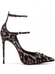 Le Silla туфли Morgana 120 с леопардовым принтом, коричневый