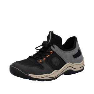 Rieker Черные спортивные кроссовки на шнуровке