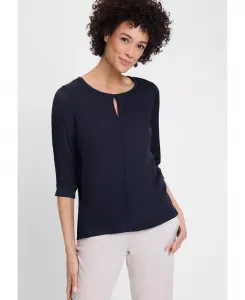 Женский однотонный топ с эффектом сатина Olsen, синий