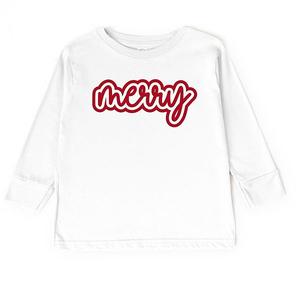Футболка с длинным рукавом Merry outline puff для малышей The Juniper Shop, White