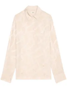 Шелковая рубашка Morning Zadig&Voltaire, нейтральный