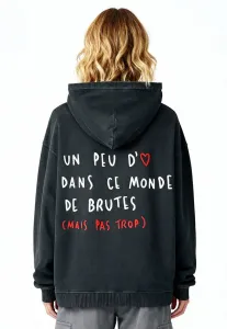 Вышитая толстовка унисекс Mira Paris, Washed Black