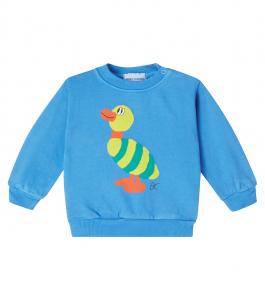 Флисовая толстовка из хлопка с принтом Bobo Choses, синий