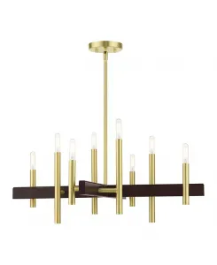 Дания люстра на 8 ламп Livex, gold-tone