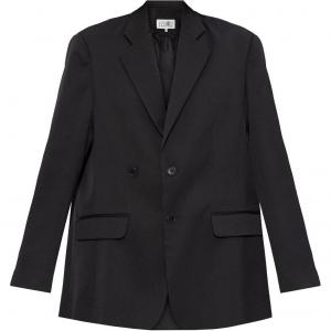 MM6 Maison Margiela Двубортный классический блейзер, Black