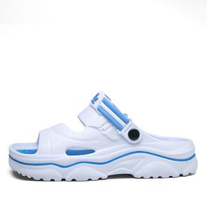 NANJIREN Пляжные сандалии мужские хаки/коричневые - бело-голубые, цвет White Blue