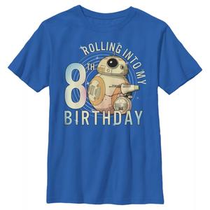 Мальчики 8–20 лет с изображением звездных войн BB-8 и D-O в футболке с рисунком на мой 8-й день рождения Star Wars